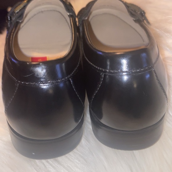Cole Haan Dress Shoe Men’s Size 8.5 D Loafers Black Leather Buckle Kiltie Monk - Picture 15 of 15